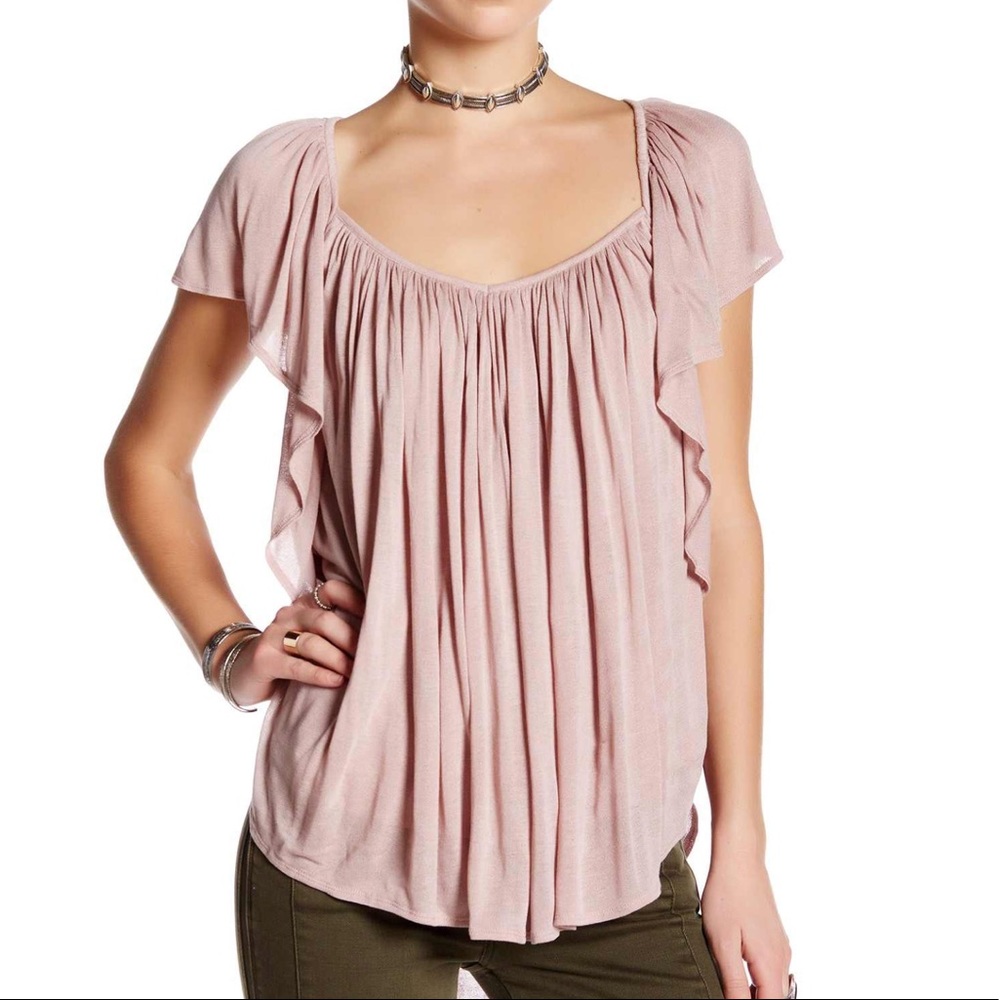 NWT Free People Always and Forever pink top